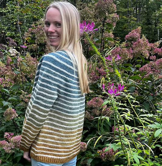 Good Karma Striped Cardigan Kit