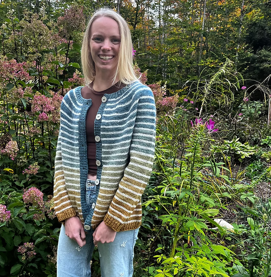 Good Karma Striped Cardigan Kit