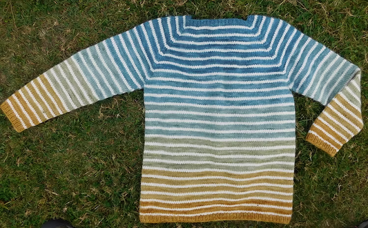 Good Karma Striped Pullover Worsted